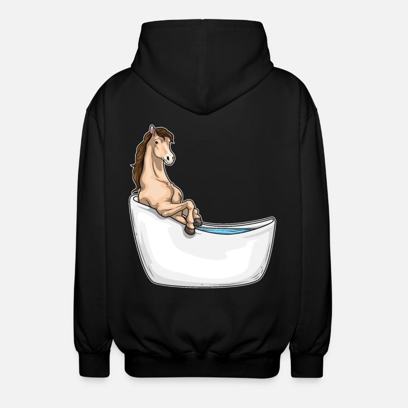 Baignoire pour chevaux - Veste à capuche unisexe - noir