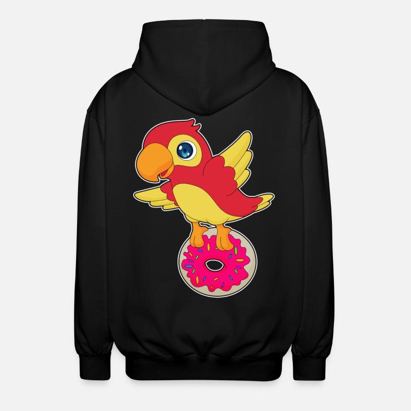 Beignet perroquet - Veste à capuche unisexe - noir