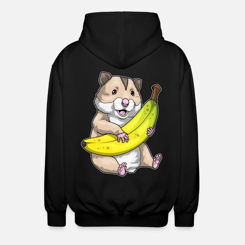 Hamster Banane - Veste à capuche unisexe - noir