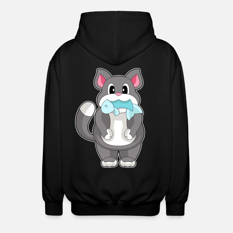Poisson-chat - Veste à capuche unisexe - noir
