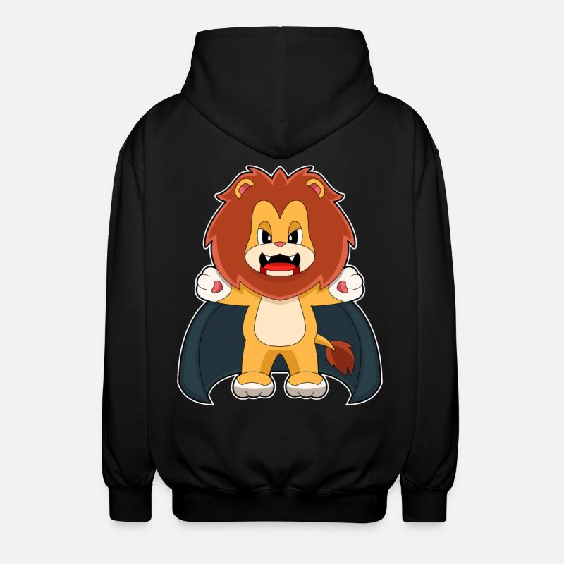 Lion Halloween Vampire - Unisex Hooded Jacket - black