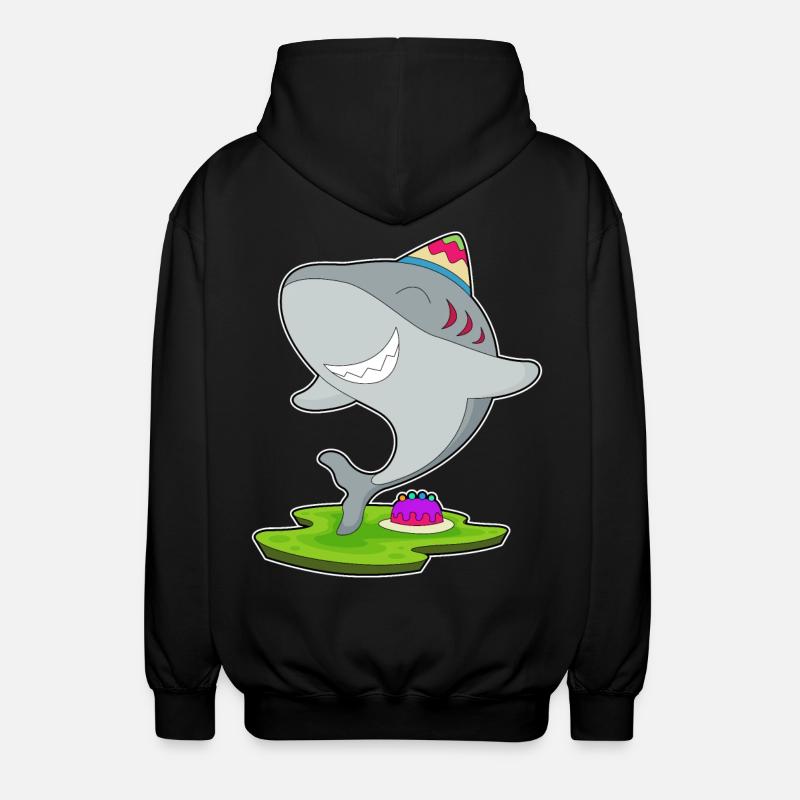 Gâteau d’anniversaire requin - Veste à capuche unisexe - noir
