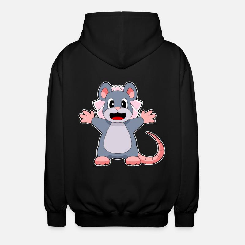 Mouse Bridal Veil Wedding - Unisex Hooded Jacket - black