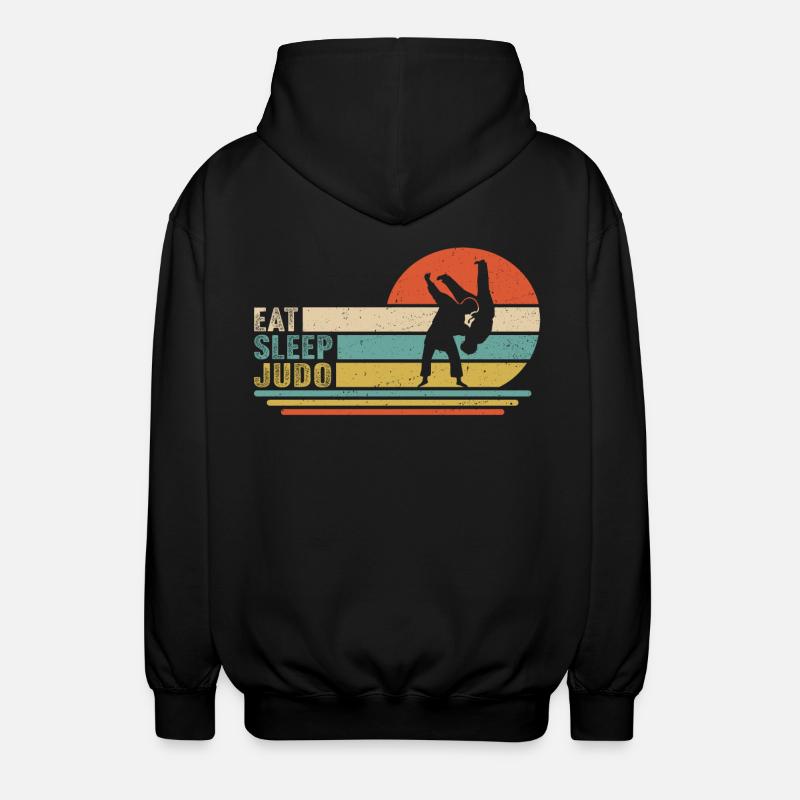 Manger Dormir judo - Veste à capuche unisexe - noir