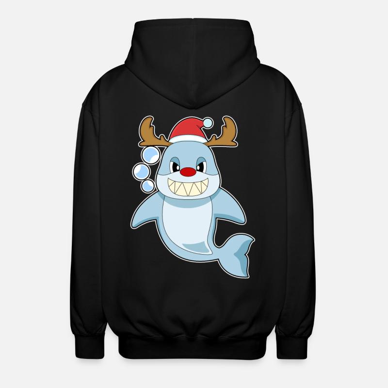Requin Noël renne - Veste à capuche unisexe - noir