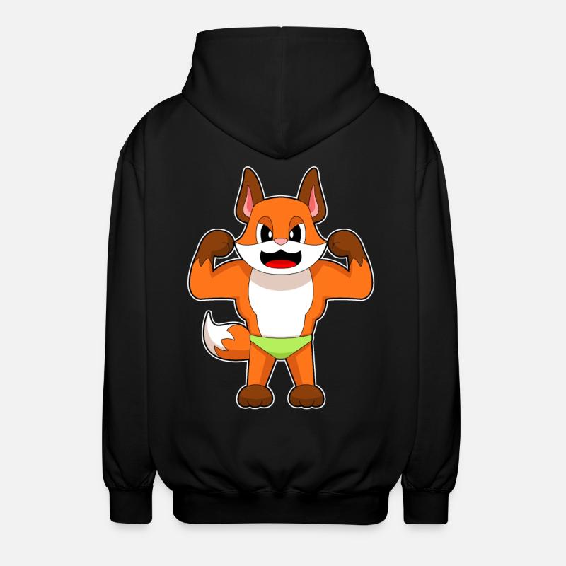 Fox Bodybuilder Musculation - Veste à capuche unisexe - noir