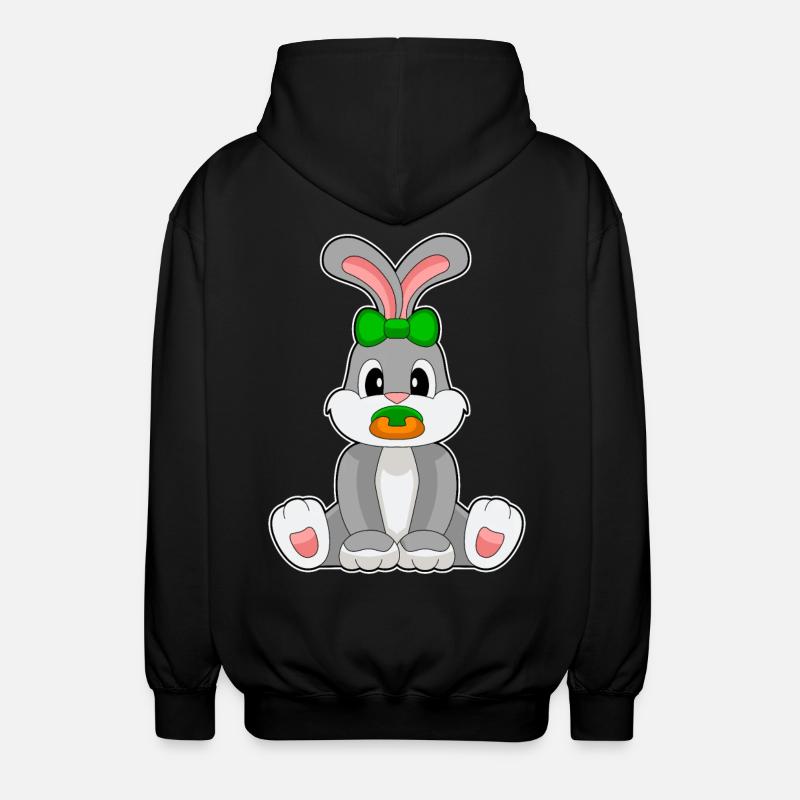 Sucette pour bébé lapin - Veste à capuche unisexe - noir