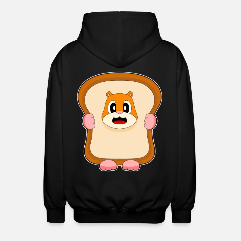 Hamster Bread - Unisex Hooded Jacket - black