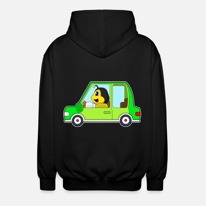 Bee Car - Unisex Hooded Jacket - black