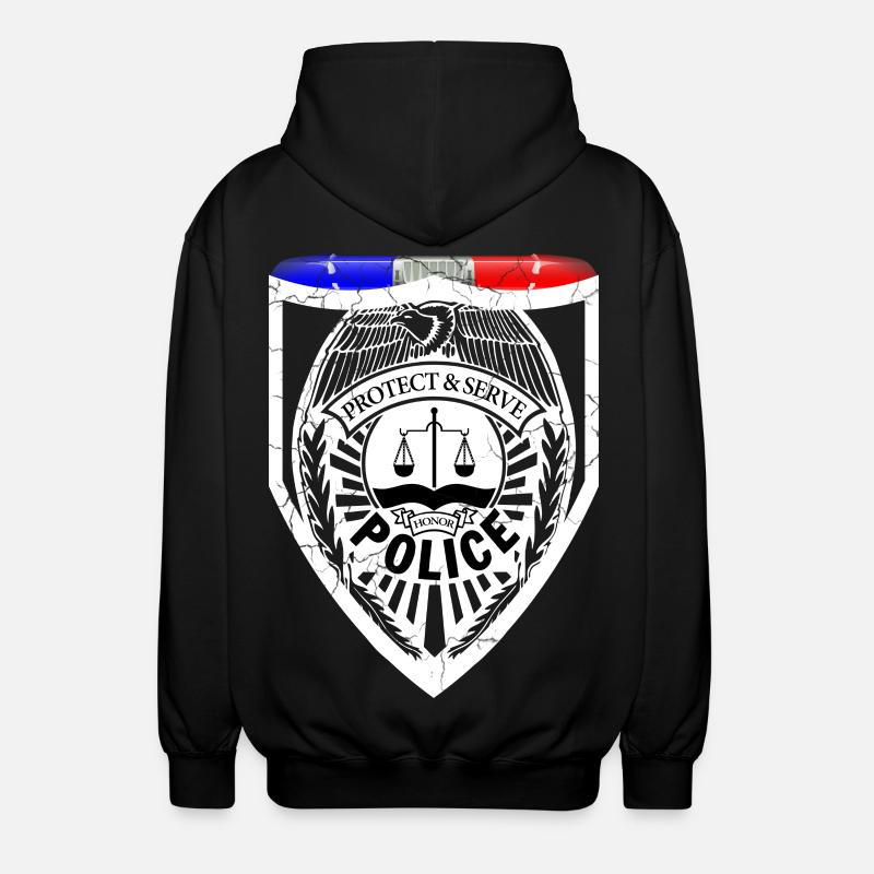 Policier - Veste à capuche unisexe - noir