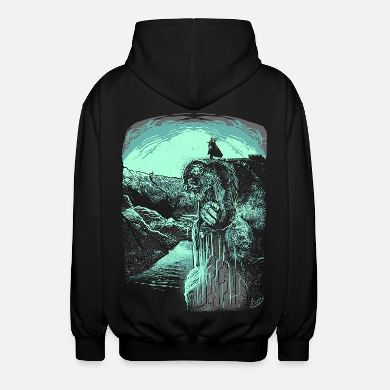 Pulpit Rock - Troll - Norway - Unisex Hooded Jacket - black