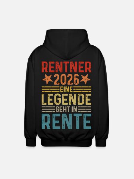 Pensioners 2026 - A legend retires - Unisex Hooded Jacket - black