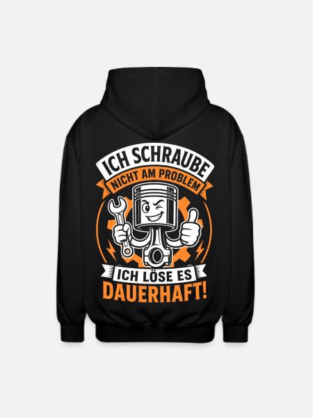 Ich schraube nicht am Problem - Unisex Kapuzenjacke - Schwarz