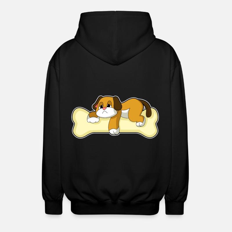 Dog Bones Sleeping - Unisex Hooded Jacket - black