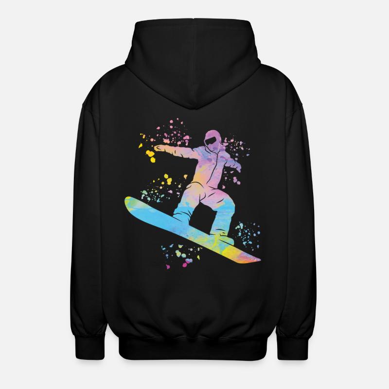 Snowboarder Snowboarding Snowboard - Unisex Hooded Jacket - black