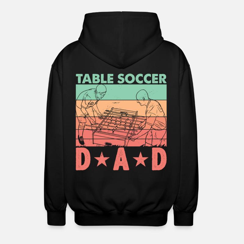 Table Soccer Dad - Unisex Kapuzenjacke - Schwarz
