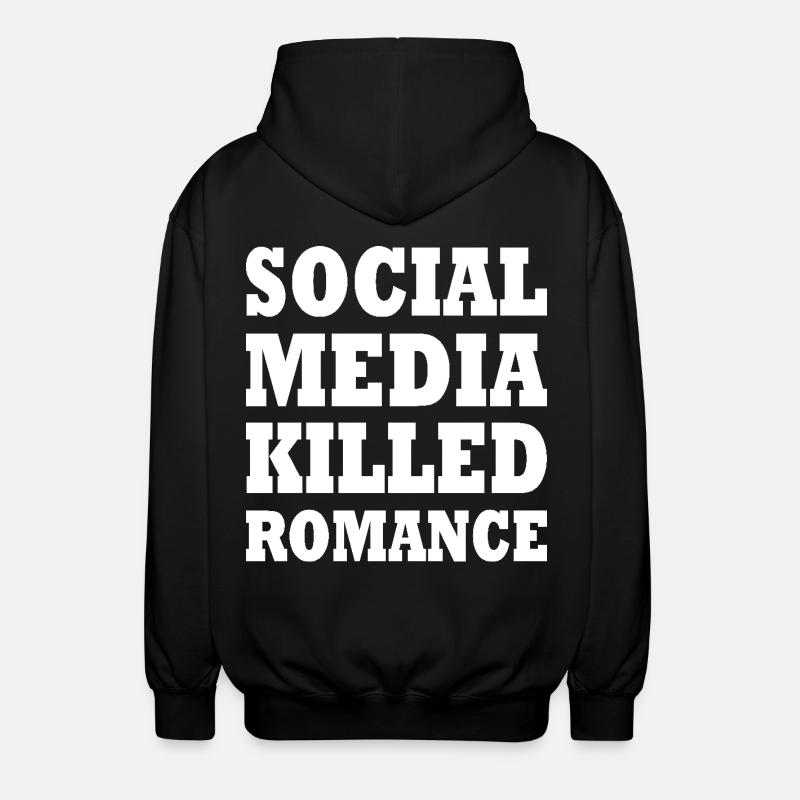social media killed romance - Veste à capuche unisexe - noir