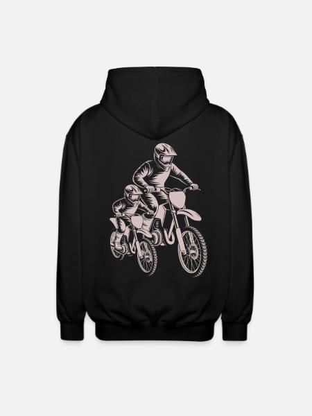 Motocross Dad Dad - Unisex Hooded Jacket - black