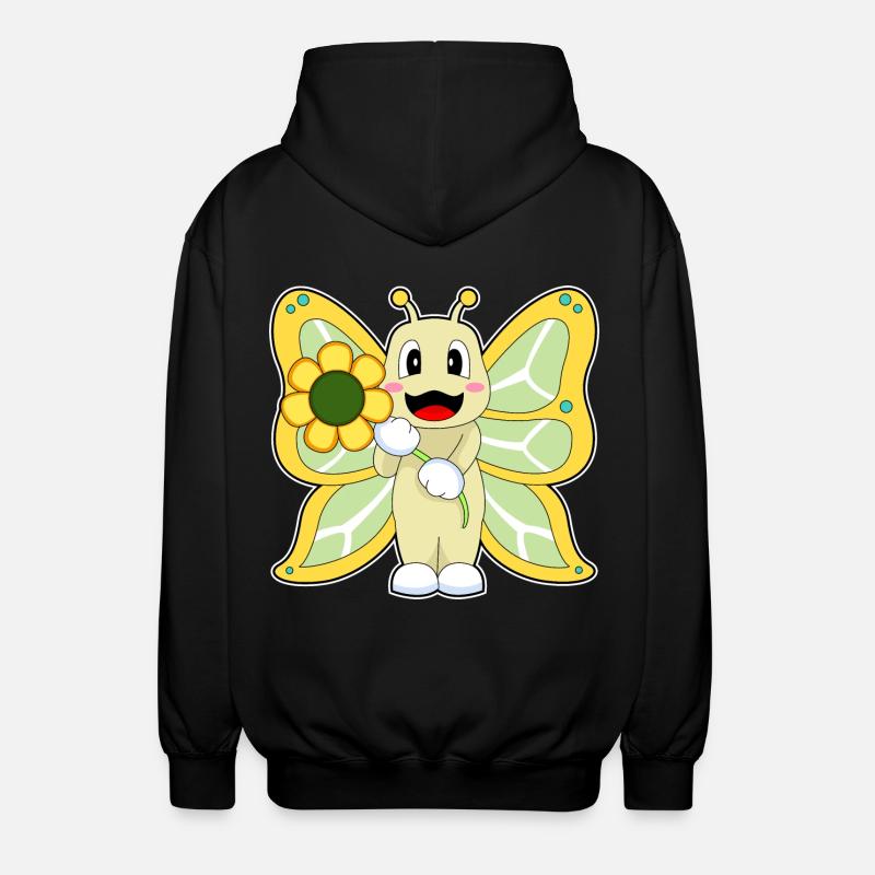 Fleur de papillon - Veste à capuche unisexe - noir