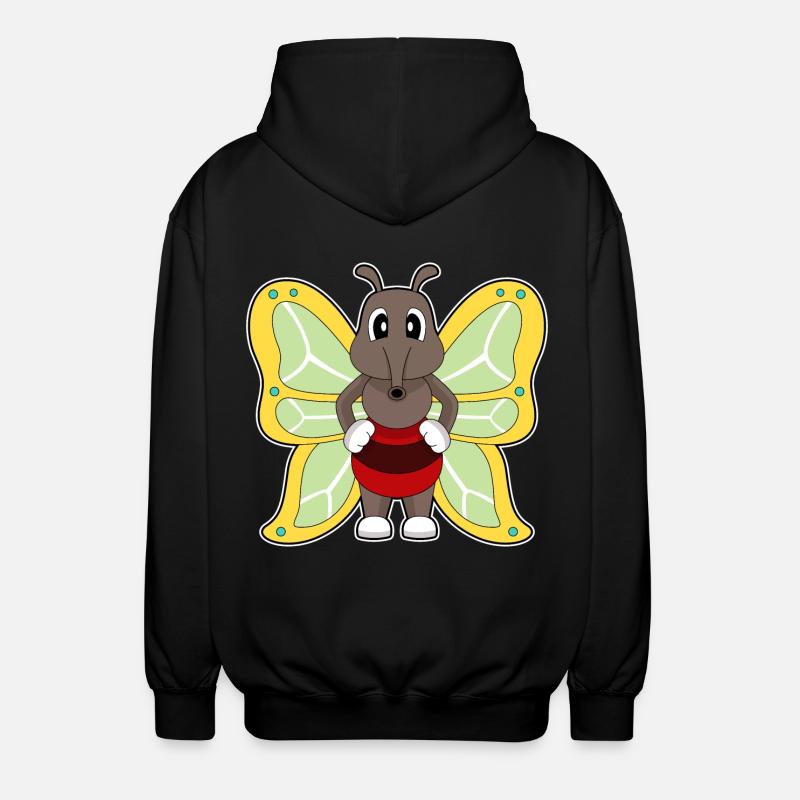 Butterfly Mosquito - Unisex Hooded Jacket - black