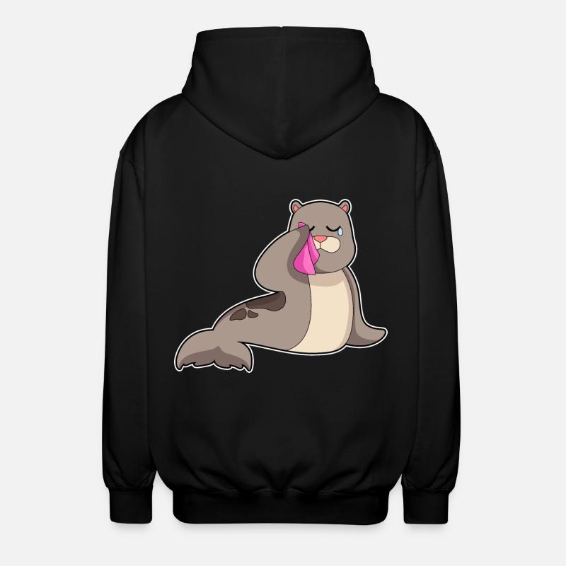 Mouchoir de sceau - Veste à capuche unisexe - noir