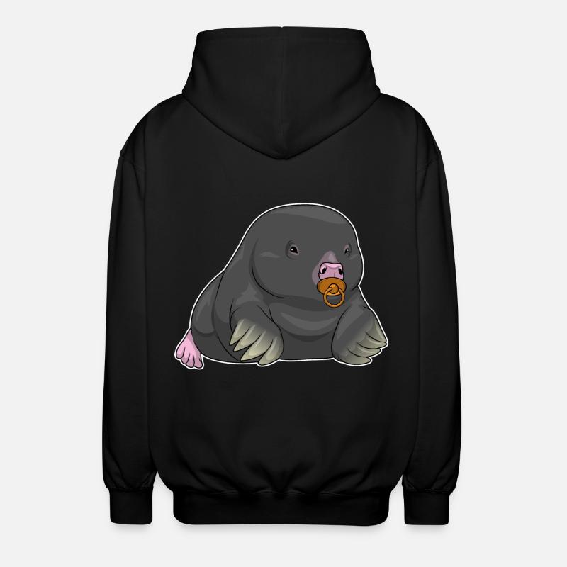 Mole pacifier - Unisex Hooded Jacket - black