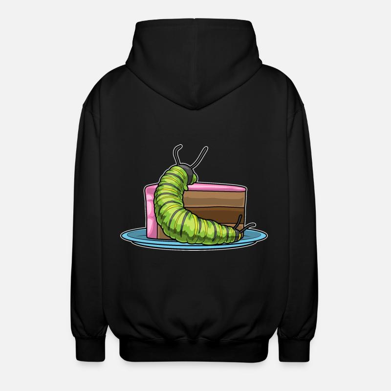 Raupe Kuchen - Unisex Kapuzenjacke - Schwarz