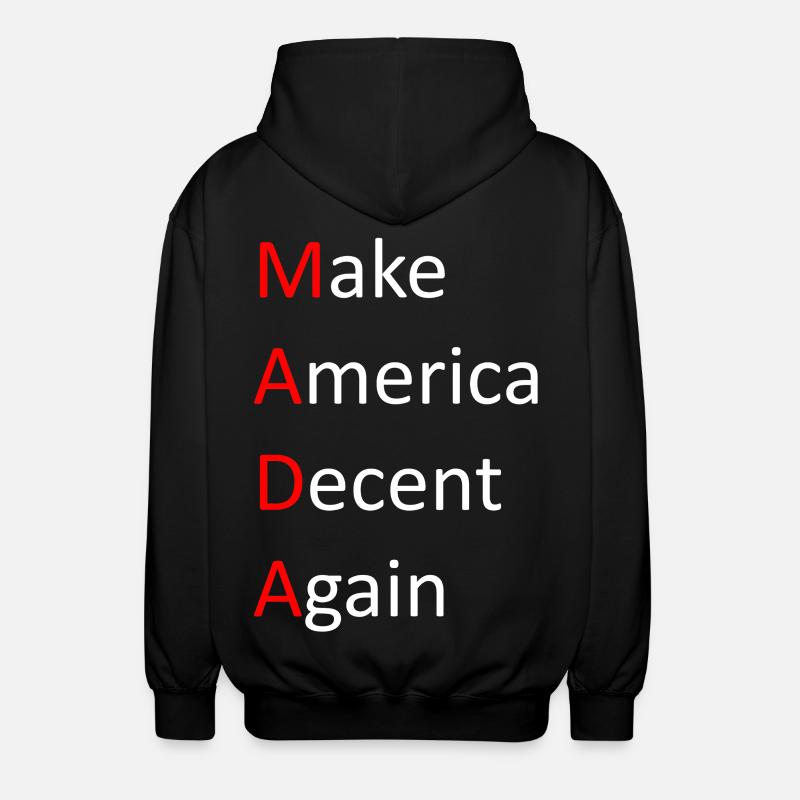 Make_America_Decent_Again - Veste à capuche unisexe - noir