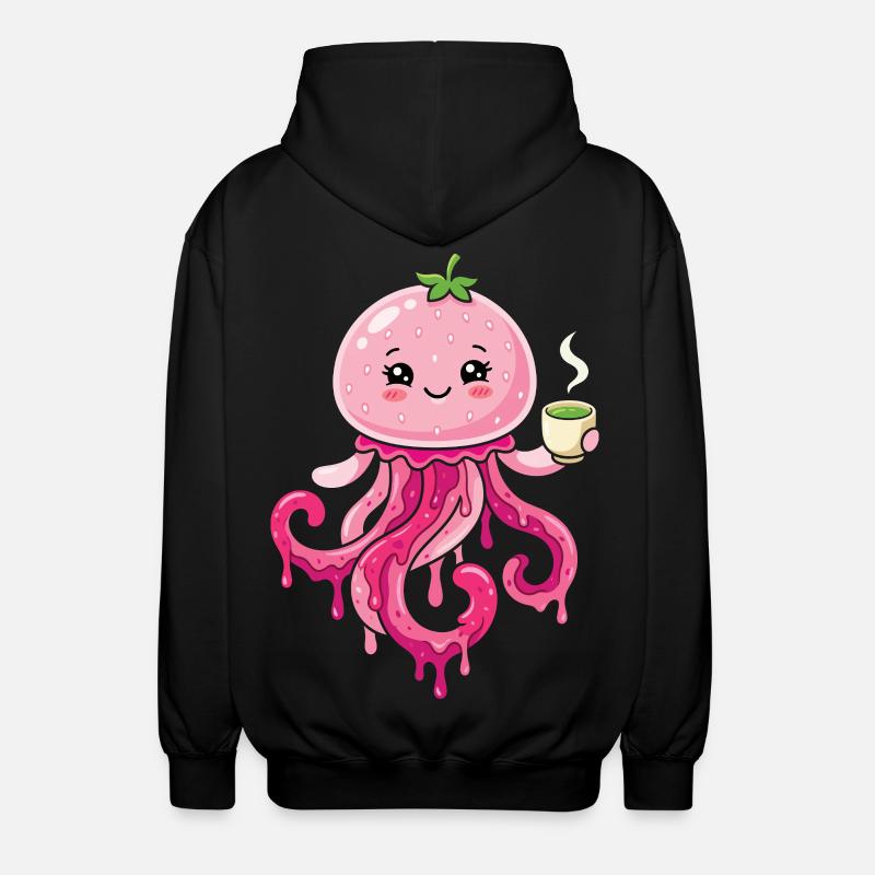 Méduse matcha de Kawaii mignonne - Veste à capuche unisexe - noir