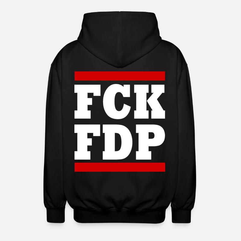 Fck fdp - Unisex Hooded Jacket - black