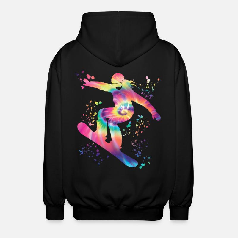 Snowboarder Snowboarding Snowboard - Unisex Hooded Jacket - black