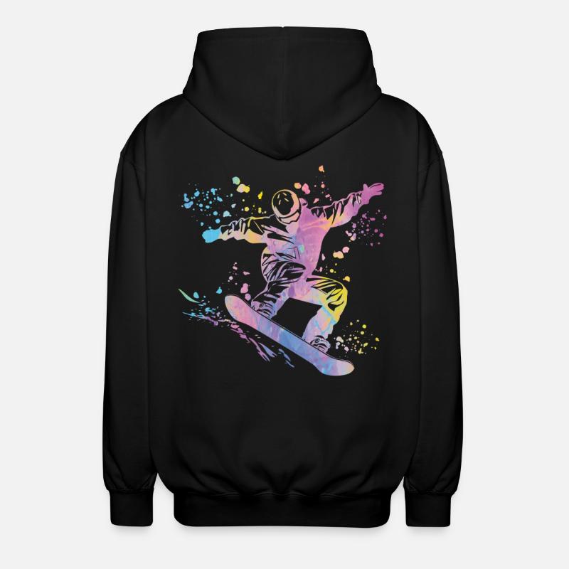 Snowboarder Snowboarding Snowboard - Unisex Hooded Jacket - black