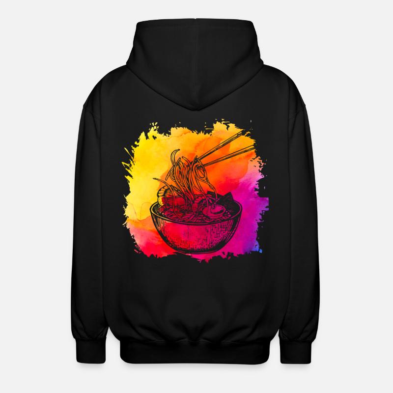 Ramen Retro - Unisex Kapuzenjacke - Schwarz