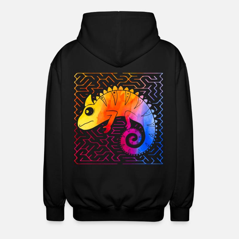 Chameleon - Unisex Kapuzenjacke - Schwarz