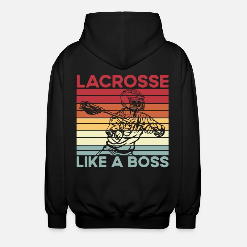 Lacrosse like a Boss - Unisex Hooded Jacket - black