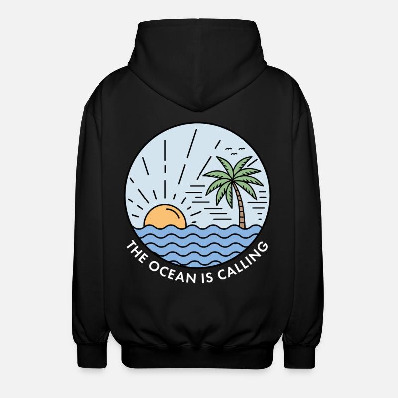 Der Ozean ruft - Unisex Kapuzenjacke - Schwarz