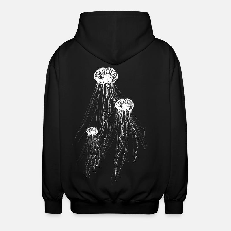 Qualle - Unisex Kapuzenjacke - Schwarz