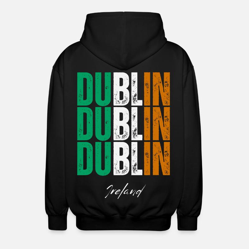 Dublin Irlande, souvenir de Dublin - Veste à capuche unisexe - noir