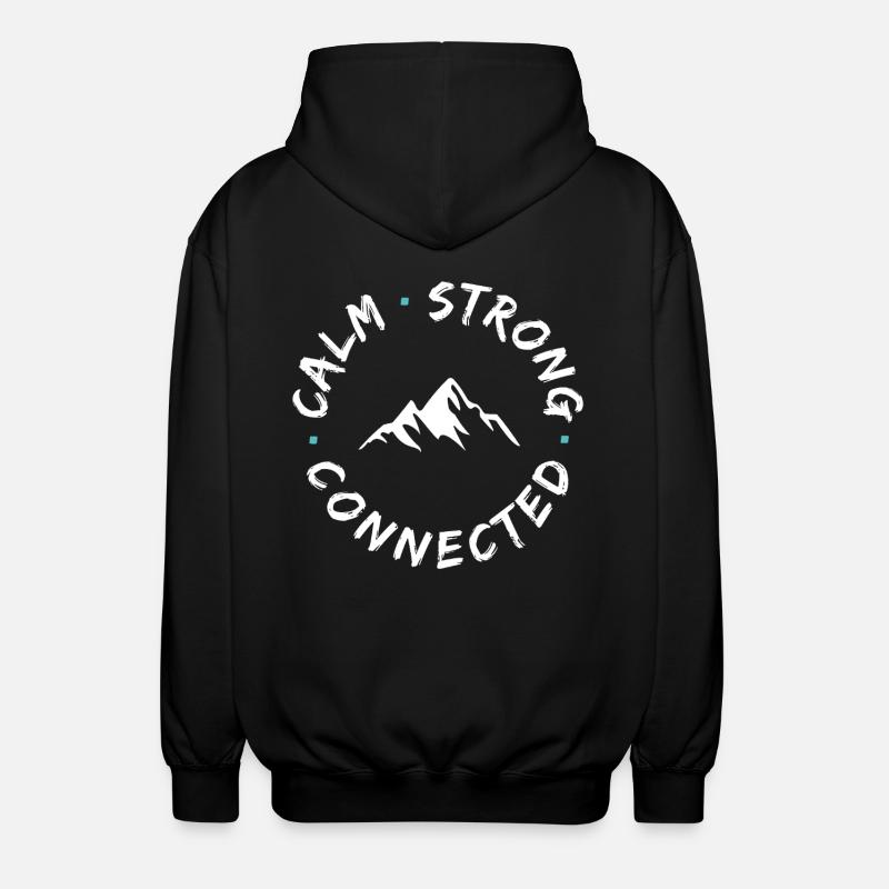 Mountain connection district logo - Unisex Hooded Jacket - black