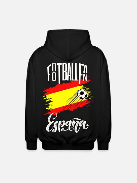 Fussball Fan Spanien - Unisex Kapuzenjacke - Schwarz