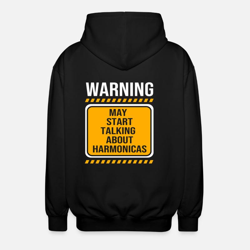 Harmonica - Unisex Hooded Jacket - black