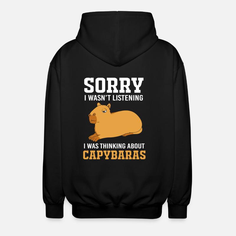 Capybara Capibara - Unisex Kapuzenjacke - Schwarz