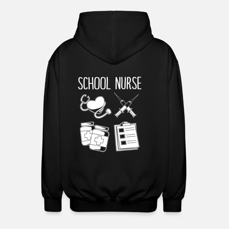Krankenschwester Schule - Unisex Kapuzenjacke - Schwarz
