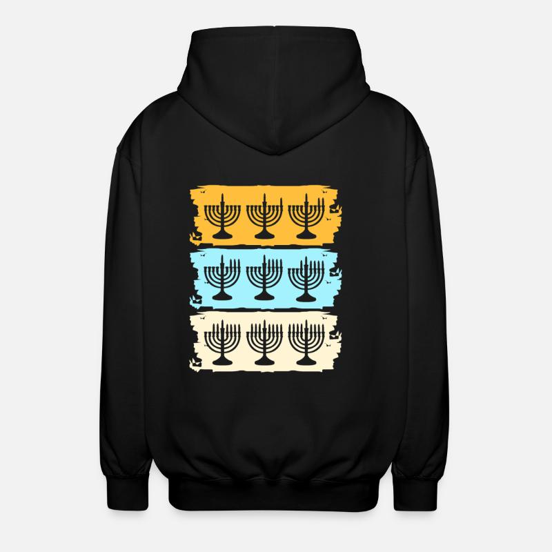 Hanoukka Hanoukka Hanoukka - Veste à capuche unisexe - noir