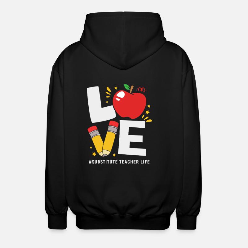 Enseignant suppléant Enseignant suppléant - Veste à capuche unisexe - noir