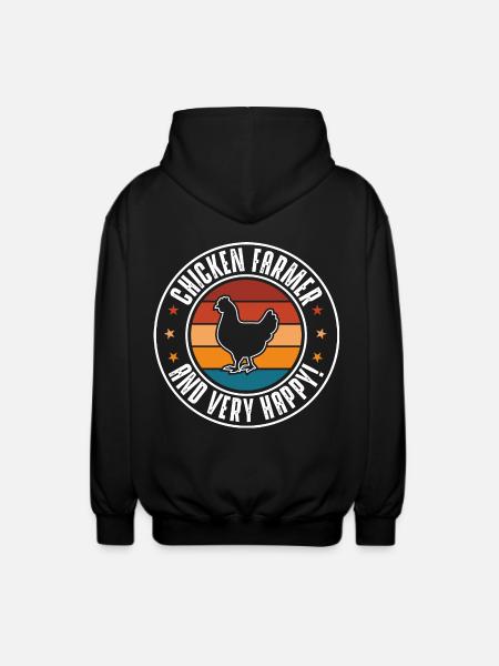 Chicken - Unisex Hooded Jacket - black