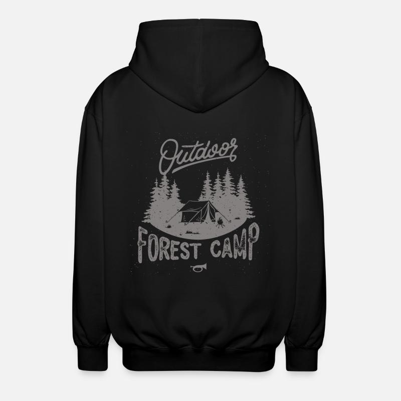 Wald-Camp - Unisex Kapuzenjacke - Schwarz
