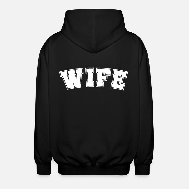 Ehefrau - Unisex Kapuzenjacke - Schwarz