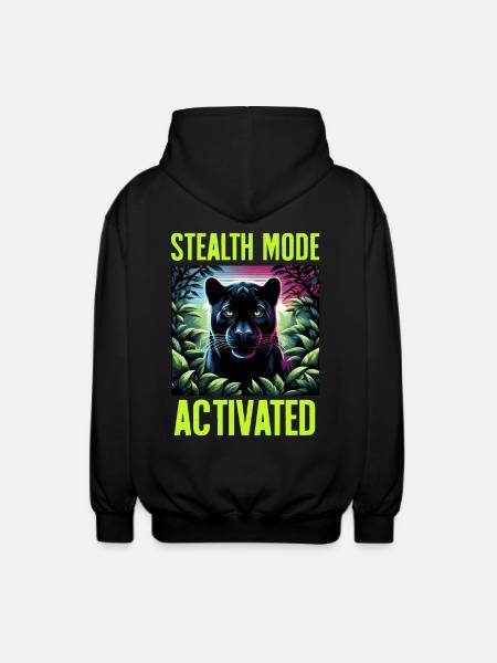 Stealth Mode aktivert Panther Jungle Animal Lover - Unisex-hettejakke - svart