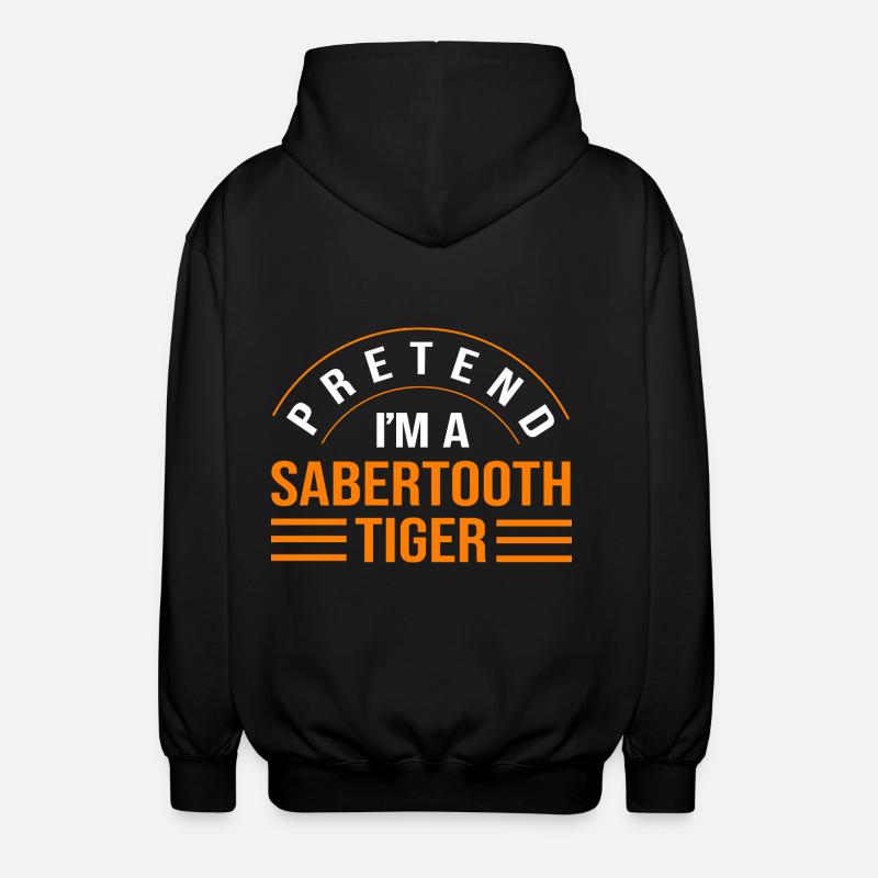 Urzeit Säbelzahntiger - Unisex Kapuzenjacke - Schwarz